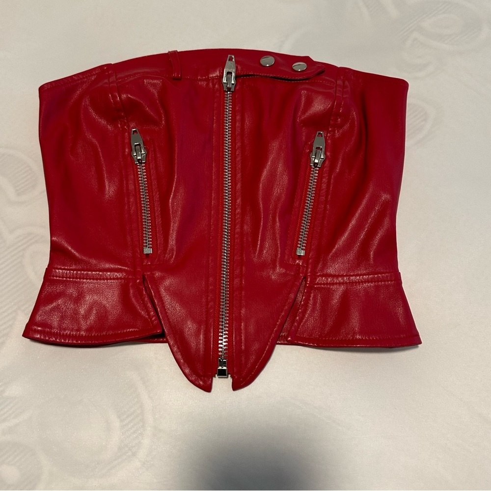 Leather tube top